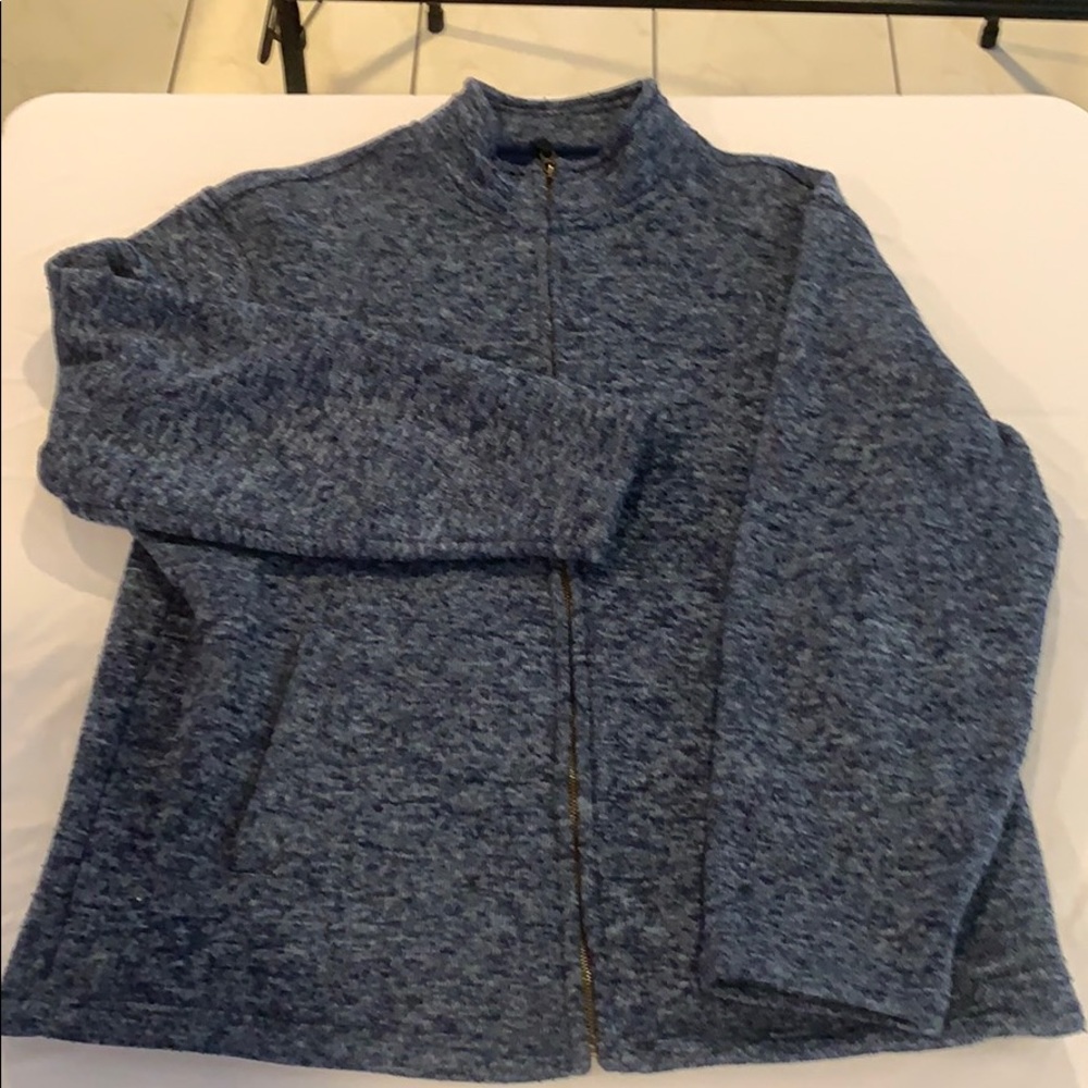 Dockers Blue Mens Zip Up Sweater - XL
